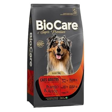 Imagem de Ração Bio Care Super Premium para Cães Adultos Sabor Frango e Arroz 15Kg