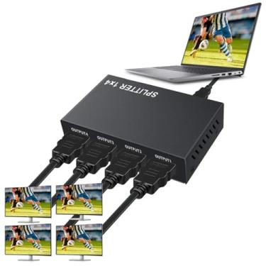Imagem de Divisor HDMI Splitter Duplicador e Multiplicador de Canais HDMI 4x1 Monitor