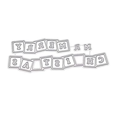 Imagem de Merry Christmas Metal Cutting Dies Stencil DIY Scrapbooking Álbum Cartão de Papel Matrizes de Corte de Metal