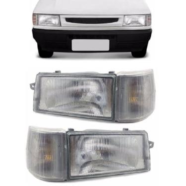 Imagem de Par Farol Vidro + Piscas Uno 91 92 93 94 95 96 97 98 99 2000