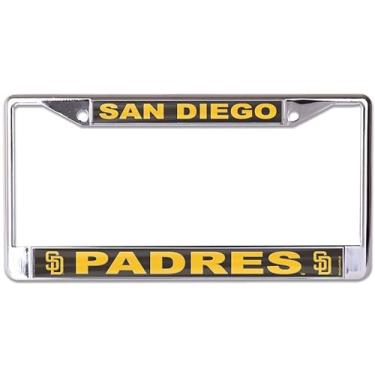 Imagem de Moldura para placa de licença San Diego Padres Laser Chrome