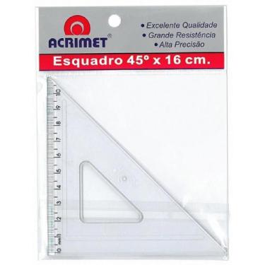 Imagem de Esquadro Poliestireno 45 Graus 16cm (0000000497770) - Acrimet