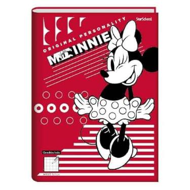 Imagem de Starschool – Caderno Brochura Capa Dura Quadriculado Minnie Disney | 80 Folhas 10x10mm p/Cálculos e Desenho Técnico | Estilo Clássico e Durabilidade
