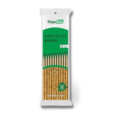 Imagem de 50 Palitos De Bambu Espeto Para Churrasco 30cm