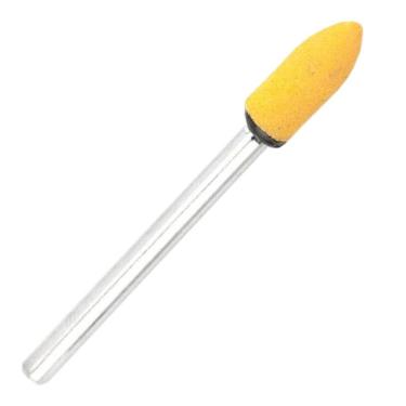 Imagem de Ponta Montada 5Mm Cônica Amarela Haste 3Mm Micro Retifica