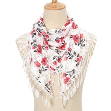 Imagem de Xale Feminino Com Estampa Floral Transparente Para Verão Viagem Corpo Fresco Respirável Suprimentos Para Clima Quente Cachecol Para Cachecol Para Cabelo Feminino Cachecol