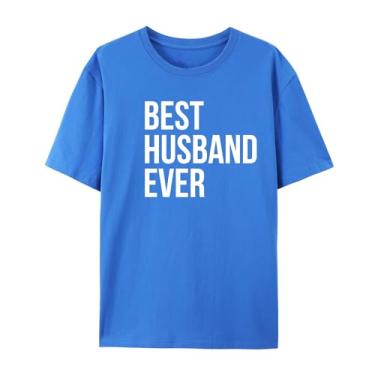 Imagem de Camiseta Best Husband Ever com frases engraçadas, presente para papai, humor legal, Azul, G