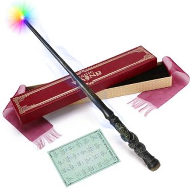 Imagem de ShinySong Rechargeable Light Up Wizard Wand with Gradient Lighting, Illuminating Magic Witch Wands for Kids Halloween Christmas Cosplay Party, Python