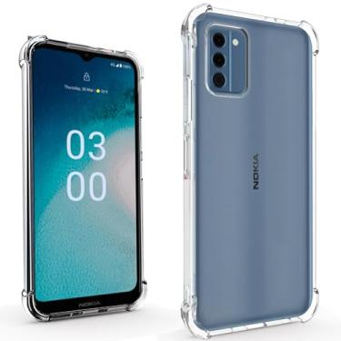 Imagem de Smileray Capa para Nokia C300: Capa transparente unissex à prova de choque flexível TPU Slim Fit transparente protetora para celular capa transparente para Nokia G100
