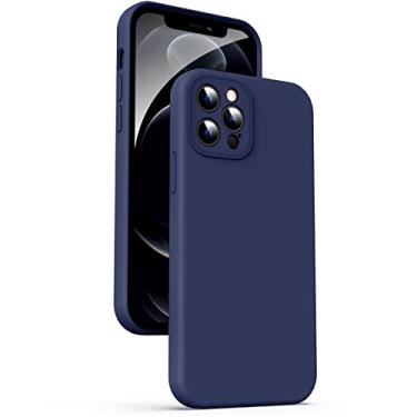 Imagem de Supdeal Capa de silicone líquido para iPhone 12 Pro Max, [proteção da câmera] [antiimpressão digital] [carregamento sem fio] capa protetora de 4 camadas, capa de microfibra embutida, 6,7 polegadas,