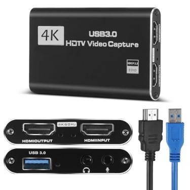 Imagem de HeavenBird Placa de Captura de Vídeo HDMI 4K, USB 3.0, Compatível com PS4, Nintendo Switch, Windows 10, Mac OS, Linux
