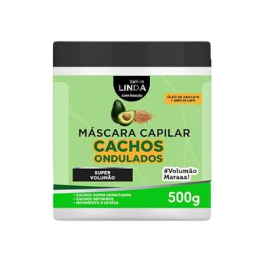 Imagem de Máscara Hidratante Capilar 500g Cachos Ondulados Hidratação Intensiva Para Cabelos Cacheados e Ondulados Sallon Linda