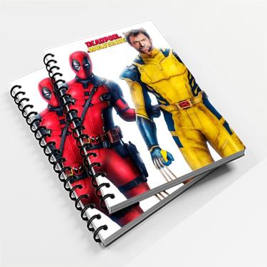 Imagem de Caderno Universitário 96 fls Pers. Deadpol e Wolverine