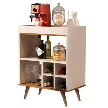 Imagem de Aparador Buffet c/Adega Encanto París - Off White/Freijo - Jalmac