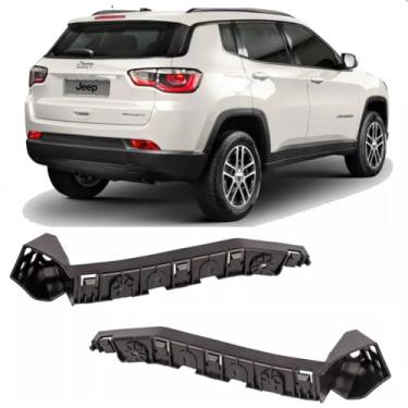 Imagem de Par Suporte Guia Parachoque Traseiro Compass 2016 2017 2018 2019 2020 2021 2022 2023