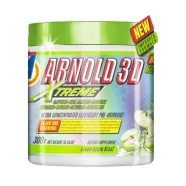 Imagem de PRE TREINO ARNOLD 3D POTE 300G SABOR GREEN APPLE - ARNOLD NUTRITION PRE WORKOUT MAÇA VERDE