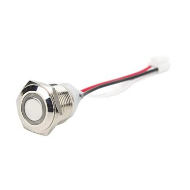 Imagem de Interruptor de toque momentâneo, interruptor de toque de alta sensibilidade à prova d'água de aço inoxidável com rosca m16 para telefone de emergência de ajuda gsm