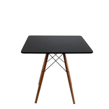 Imagem de Mesa Jantar Quadrada Eiffel 90X90 cm Preto Mdf Charles Eames