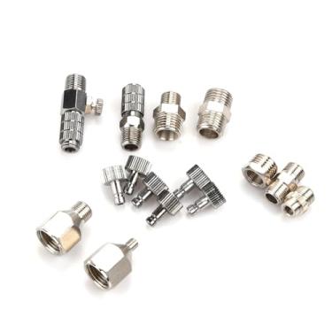 Imagem de Conjunto de adaptador de aerógrafo de liberação rápida, conjunto de conectores de desconexão para compressor de ar e mangueira de aerógrafo, 15 acessórios