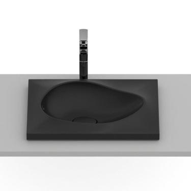 Imagem de Kit 2 Cubas de Sobrepor 62x44,5cm Ruy Ohtake Roca Matte Black