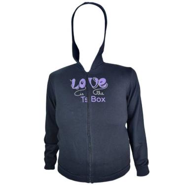 Imagem de Jaqueta Moletom Feminina com zíper 100% Algodão Plus Size