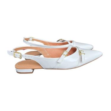 Imagem de Sapatilha Slingback Aberta Feminina Fivela Verniz Vizzano