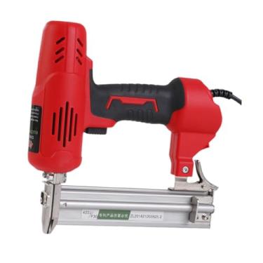 Imagem de Gralara Grampeador elétrico de acabamento ergonômico UE 220V Plug para projeto DIY Ferramenta leve multifuncional para trabalhar madeira