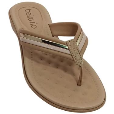 Imagem de Tamanco Beira Rio Feminino Casual Salto Baixo, Nude, Rosa, Ouro, 38