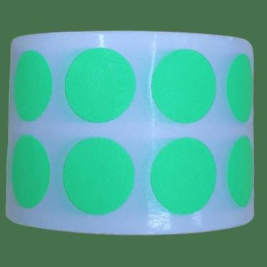 Imagem de Etiqueta Adesiva Bolinha Colorida Verde Fluorescente 15Mm - Dc Automaç