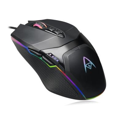 Imagem de Adesso Mouse para jogos iMouse X5 RGB Iluminado - Óptico - Cabo - USB - 6400 dpi - Roda de rolagem - 7 botões- Apenas destros