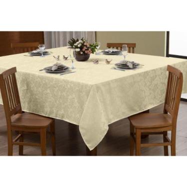 Imagem de Toalha de Mesa 4,00m x 1,40m Jacquard Adamascado Luxo 14 lugares - Raf