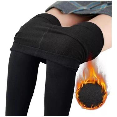 Imagem de Meia calça com pé flanelada térmica frio inverno feminina - GLOBAL, ÚN