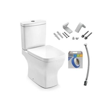 Imagem de Kit Vaso Sanitário Com Caixa Acoplada E Acessórios Boss Branco Incepa 