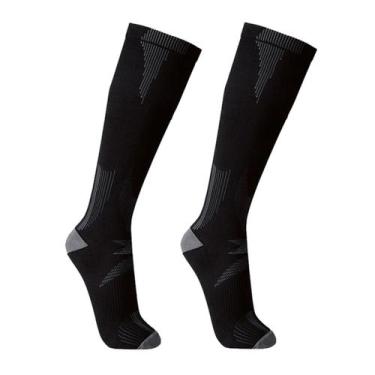 Imagem de Meia 3/4 Compressão Lupo 15006-001, P - 33 Ao 36, Preto