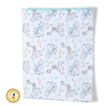 Imagem de Cobertor Bebe Manta Infantil Safari Neutra 70x90 Algodão - Minasrey