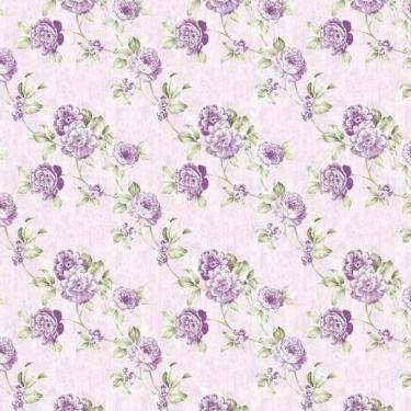 Imagem de Papel De Parede Rosas Lilas Flores Autocolante Sala Quarto - LRP