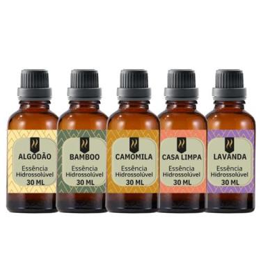 Imagem de Super Kit 5 Essências A Base Água Hidrossolúvel 30ml Difusor - Nattuar