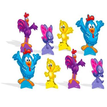 Imagem de 8 Display de mesa Decoração Galinha Pintadinha festa - Fastcolor