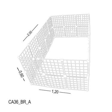 Imagem de Cercadinho Para Pet Tela Aramada  2,00 x 0,60 x 1,20 Branco - LM Balco