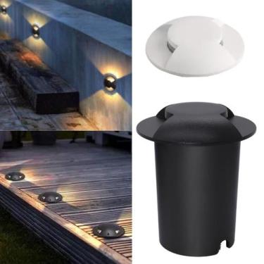 Imagem de 4 Balizadores Spot Led SMD 1W Com 2 Fachos Foco De Luz Angular (Branco