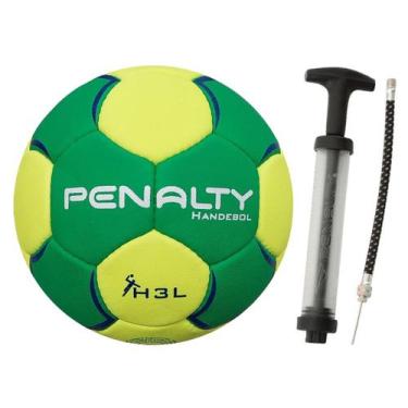 Imagem de Bola Handball Penalty Suécia H3L PRÓ Handebol Mais Inflador, Amarelo