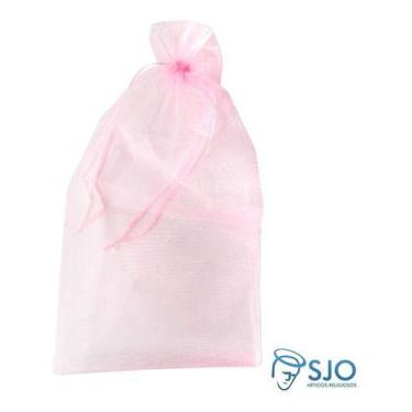 Imagem de 100 Saquinhos de Organza Rosa para Chinelo 20 X 35 - SJO Artigos Relig