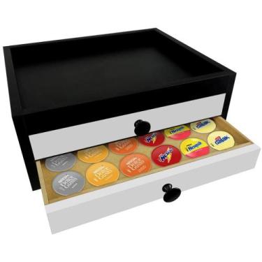 Imagem de Porta Cápsulas de Café Duas Gavetas Bandeja Cafeteira Moka - FA Marcen