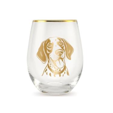 Imagem de Onebttl Presentes de ponteiro alemão de pelo curto para mulheres, mães de cães, presentes para amantes de cães para mulheres donas de cães, taça de vinho sem haste de 500 ml