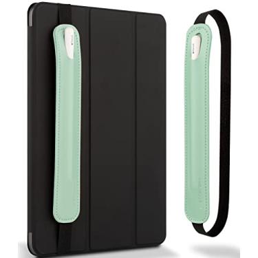 Imagem de GOOSPERY Suporte para Lápis Compatível com Apple Pencil (1ª e 2ª Geração) - Capa de Couro PU com Bolso e Faixa Elástica para iPad 8ª/7ª Mini 5ª/Notebook/Tablets e muito mais - Menta