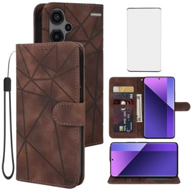 Imagem de Tothedu Capa carteira para Redmi Note 13 Pro+ 5G/Redmi Note 13 Pro Plus 5G com protetor de tela de vidro temperado, capa flip de couro com suporte para cartão de crédito para Xiaomi Redmi Note 13 Pro