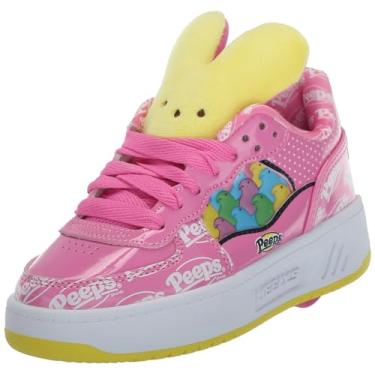 Imagem de HEELYS Tênis feminino Rezerve Low Peeps (criança pequena) com salto com rodas, rosa, 3 Little Kid