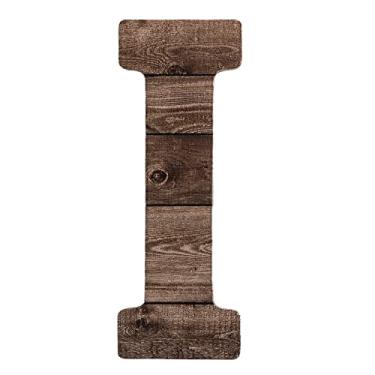 Imagem de COLLECTIVE HOME - Letras de madeira de 30,5 cm para decoração de parede, placa de parede rústica, placas de alfabeto decorativas, número de casa, decorações para festa de inauguração de casa de aniversário de casamento, madeira. (I)