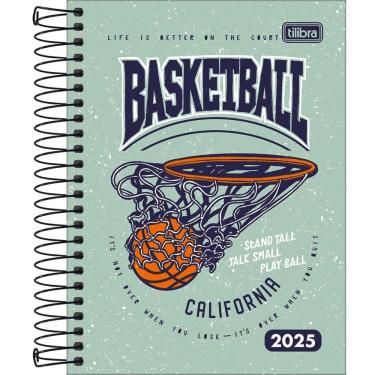 Imagem de Agenda Espiral Diária 11,7 x 16,4 cm D+ Masculina 2025 Tilibra 1075