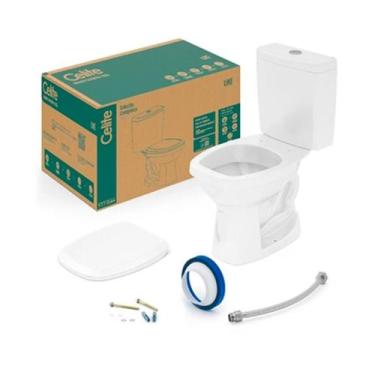 Imagem de Kit Celite Like Bacia+Caixa+Assento+Acessorios 3/6 Litros